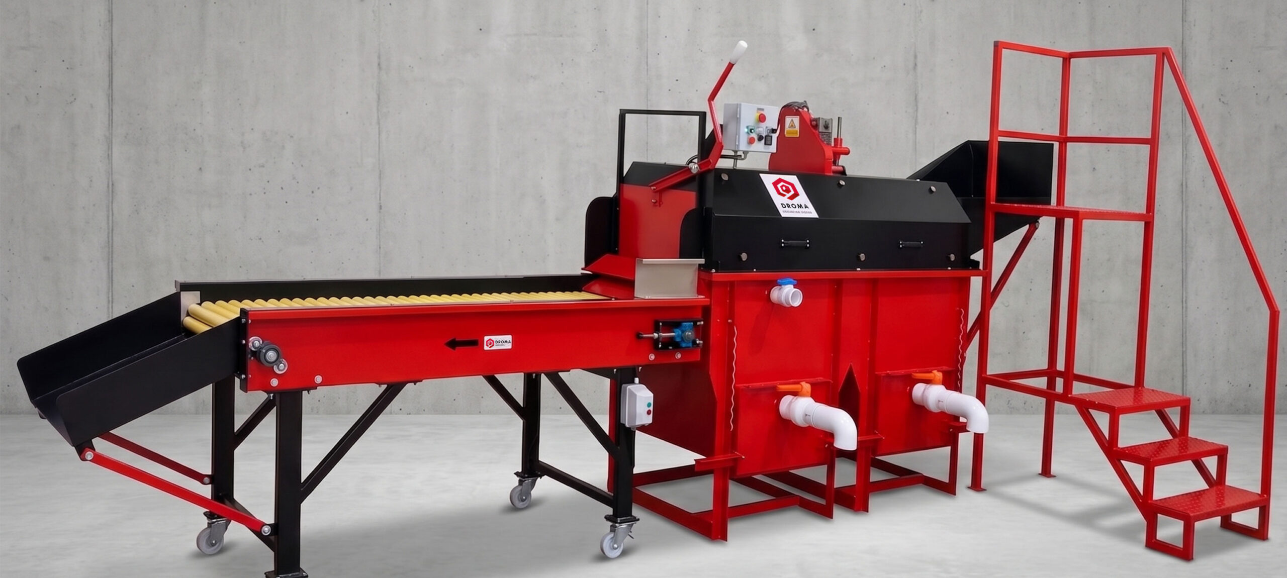 Máquina lavadora de papas por bultos industrial